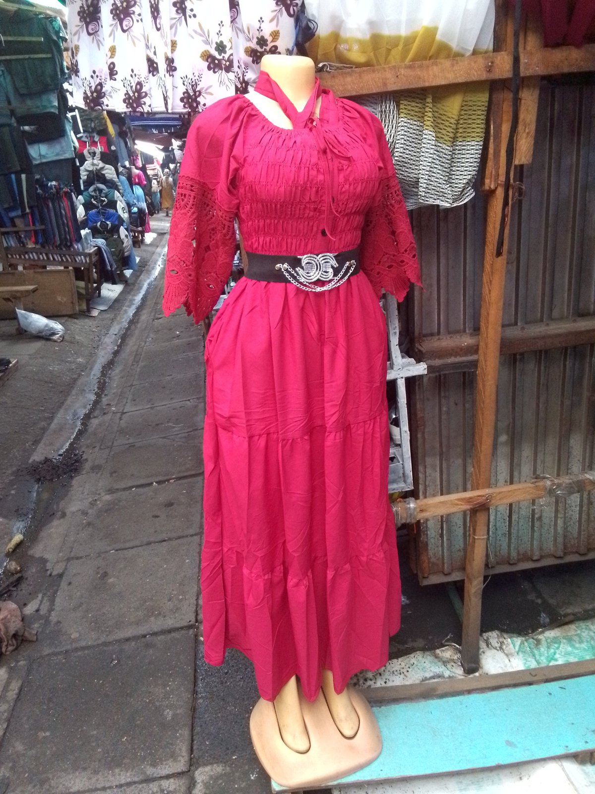 Vibrant Red Festive Dress