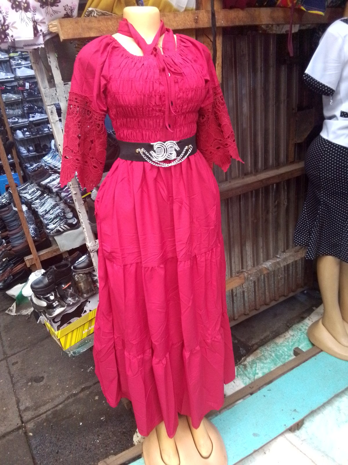 Vibrant Red Festive Dress