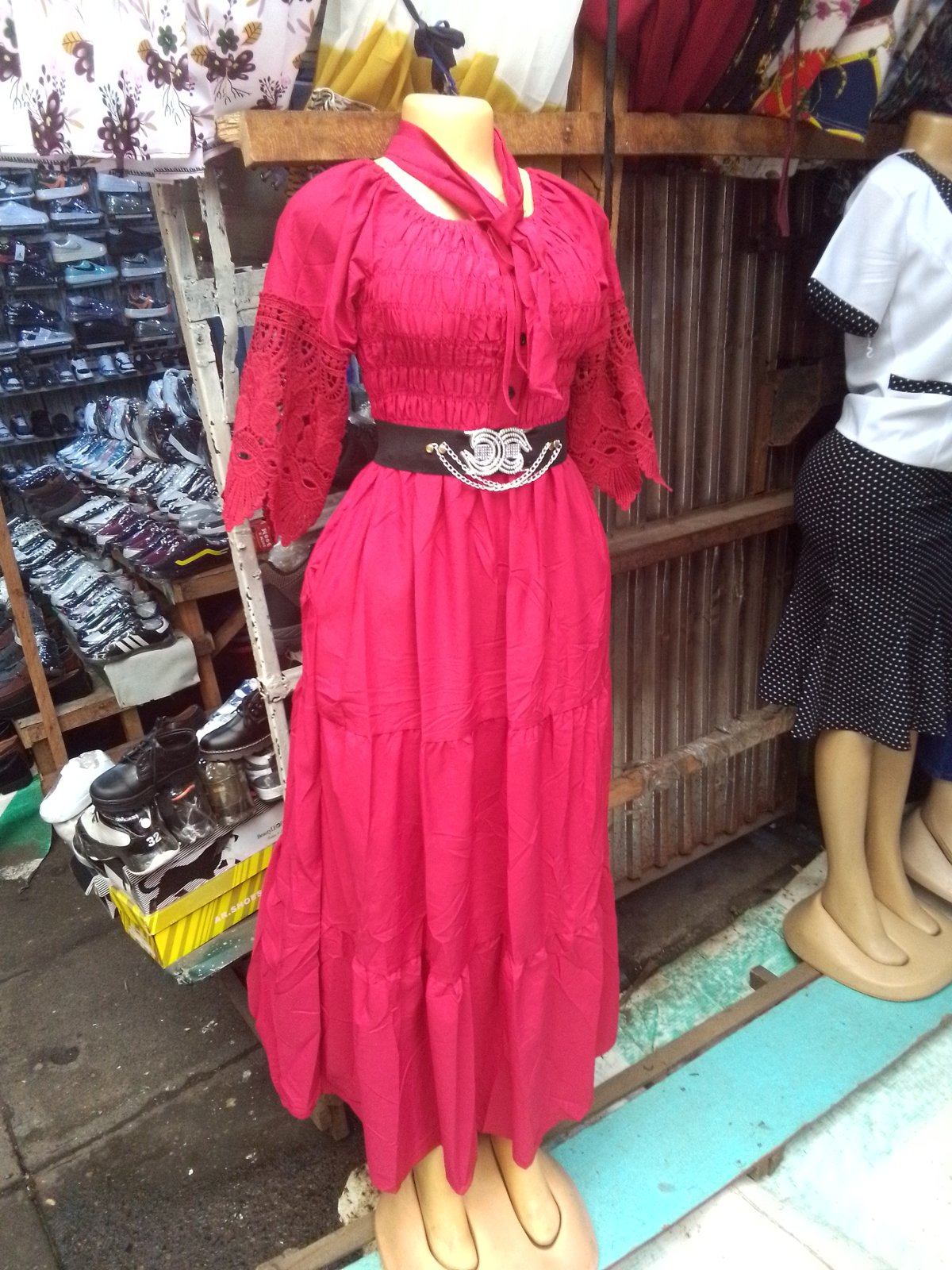 Vibrant Red Festive Dress